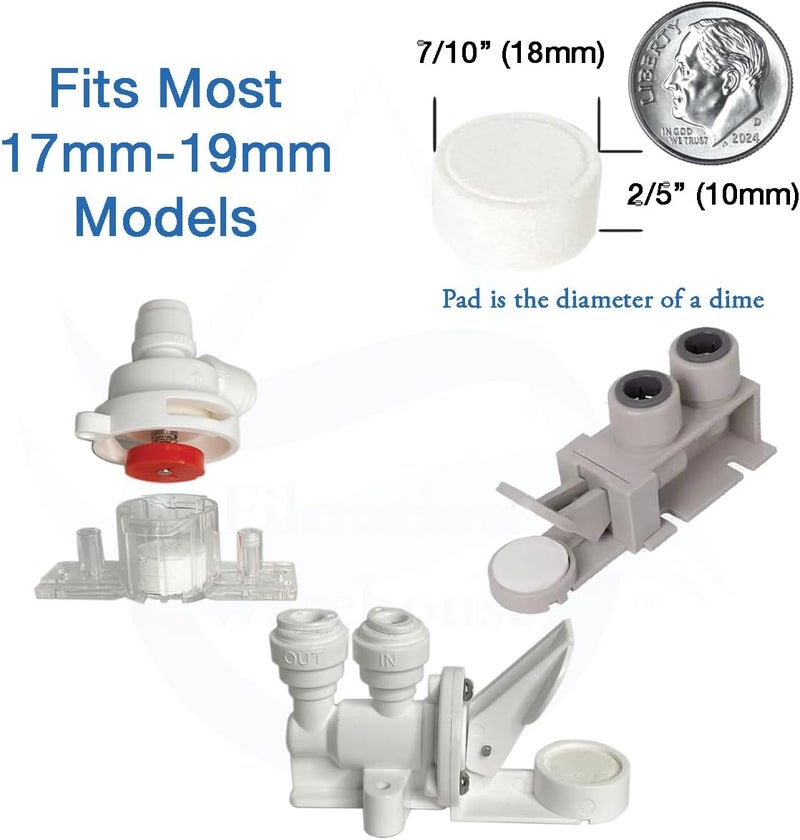 Filtration Warehouse 18mm 10, 25 and 50 Pack Leak Stop Valve Replacement Pads, US Company! Support American Businesses! For Automatic Leak Detectors, Water Stop Valves, Under Sink Reverse Osmosis, Filter Systems (25-Pack) - Image 3